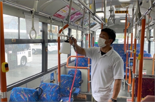 バスの清掃抗菌