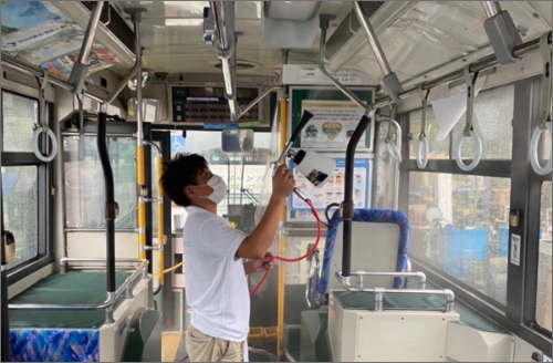バスの清掃抗菌